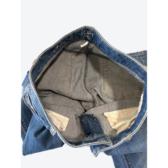Ann Taylor LOFT Cotton Spandex Blend Curvy Boot Denim Blue Jeans Size 27/4 - Picture 14 of 16